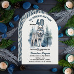 Convite O líder do nosso aniversário de 40 anos do Lobo Pa<br><div class="desc">"O Líder do Nosso Pacote Está Virando 40",  aniversário de 40 anos para o seu Alpha favorito. Possui um lobo solitário majestoso silenciado contra uma floresta verde.</div>