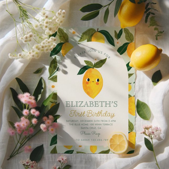 Convite O Limão Docinho está virando um aniversário (Criador carregado)