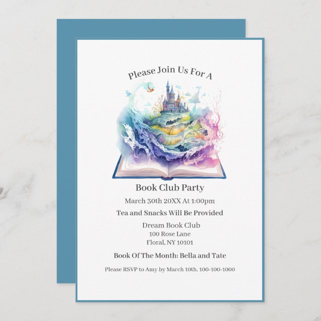 Convite O livro é sempre melhor, Clube do Livro (Frente/Verso)