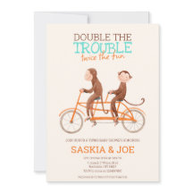 O Macaco Cortante Gêmeo com Chá de fraldas Duplo P