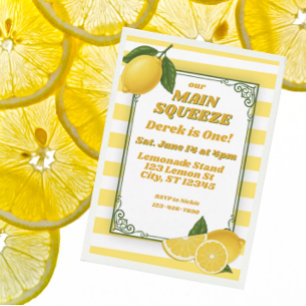 Convite O Main Squeeze faz um ano, Lemon primeiro aniversá