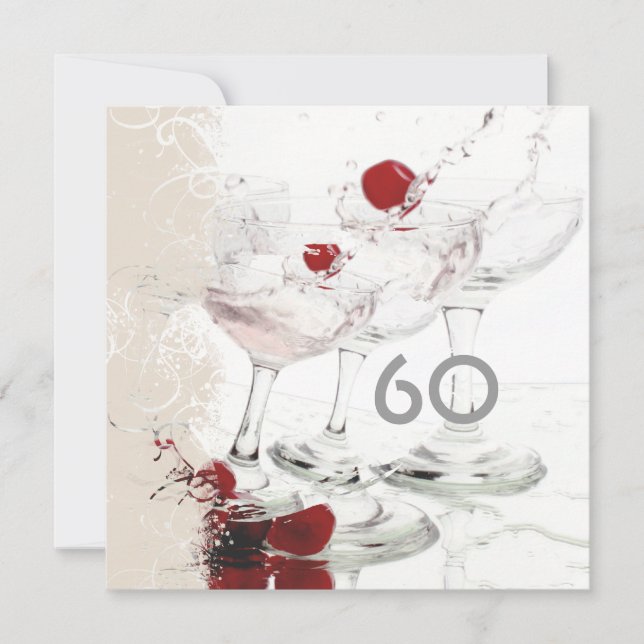 Convite O major do partido de uma celebração de 60 (Frente)