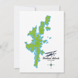 Convite O mapa das Ilhas Shetland