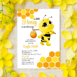 Convite O mel está a caminho do chá de fraldas de abelhas 
