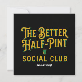 Convite O Melhor Clube Social Half-Pint Pub Irlandês Vinta