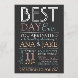 Convite O MELHOR DIA que Wedding NUNCA a edição COLORIDA