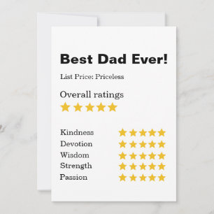 Convite O melhor Pai jamais personalizado do Dia de os pai