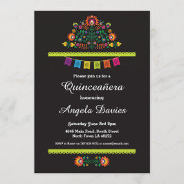 Convite O mexicano da festa de aniversário de Quinceañera