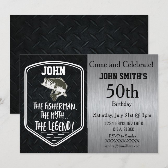 Convite O Mito Do Homem É O Prato De Adultos Enrugado (Frente/Verso)