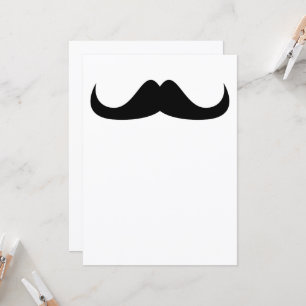 Convite O moustache preto legal customizável do guiador