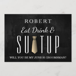 Convite O naipe de quadro negro será meu padrinho de casam