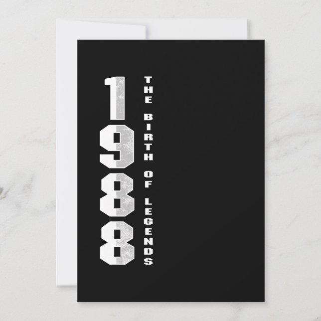 Convite O Nascimento das Legendas 1988 32 e Presente de An (Frente)