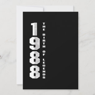 Convite O Nascimento das Legendas 1988 32 e Presente de An