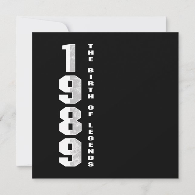 Convite O Nascimento Das Legendas 1989 31 ruas - Presente  (Frente)