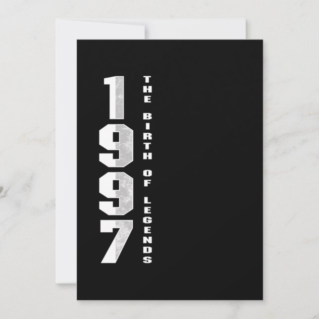 Convite O Nascimento Das Legendas 1997 23. Aniversário (Frente)