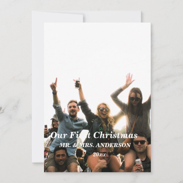 Convite o nosso primeiro natal como senhor e senhora (Frente)