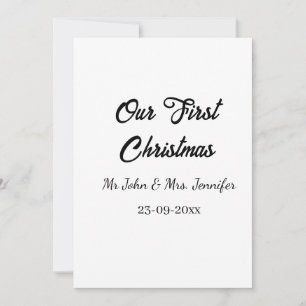 Convite O nosso primeiro Natal, Sr. e Sra. casal, data