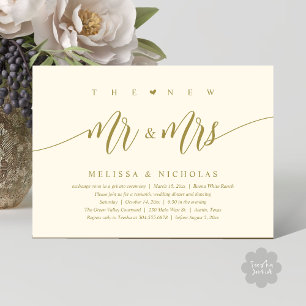 Convite O Novo Sr. e a Sra., Partido Jante do Casamento Mo