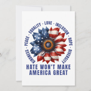 Convite O ódio não vai fazer o Excelente da América