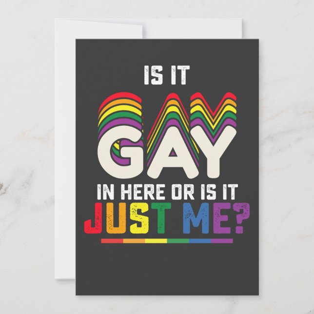 Convite O Orgulho LGBT É Gay Aqui Ou Sou Só Eu (Frente)