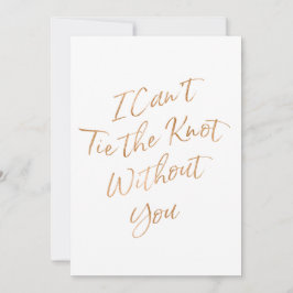 Convite O ouro aumentou "mim não pode amarrar o nó sem