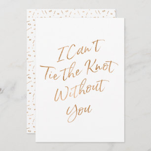 Convite O ouro aumentou "mim não pode amarrar o nó sem