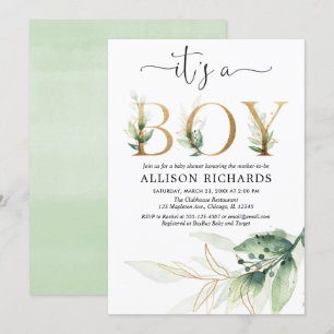 Convite O ouro das hortaliças do chá de fraldas do menin