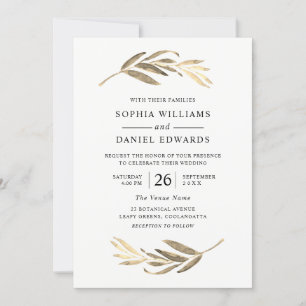 Convite O Ouro De Casamento Elegante Deixa Todas As Camada