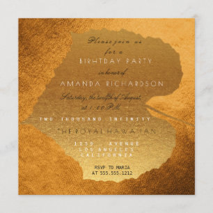 Convite O Ouro de outono Dourado de mel deixa o aniversári