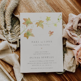 Convite O outono deixa Chá de fraldas de queda moderna