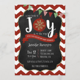 Convite O pacote de alegria está no chá de fraldas