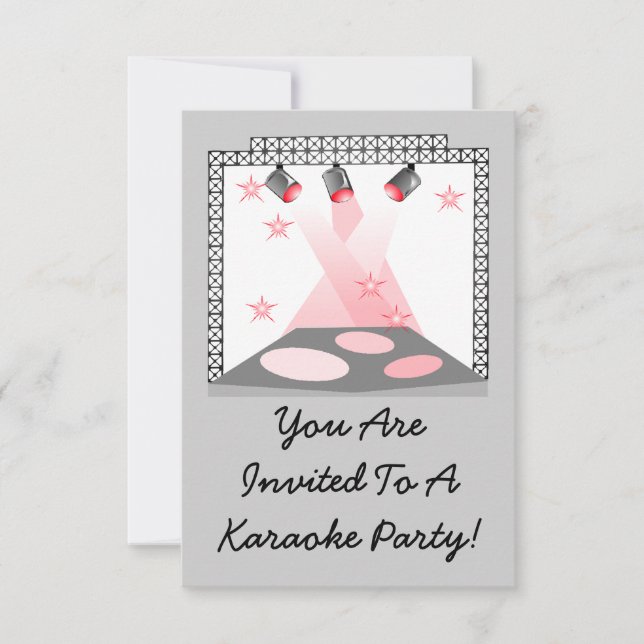 Convite O palco ilumina o teatro das cinzas do rosa do (Frente)