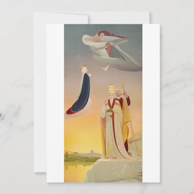 Convite O Papa de Roma, Virgem Maria e Jesus (Frente)