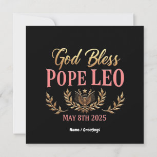 Convite O Papa deus abençoe Leo Celebra Novo Papa 8 de mai