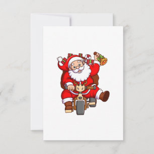 Convite o papai noel está entregando caixas de presentes d
