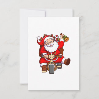 Convite o papai noel está entregando caixas de presentes d