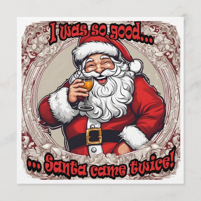 Convite O Papai Noel veio duas vezes! (Frente)