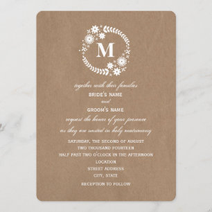 Convite O papel de Brown inspirou o casamento branco do