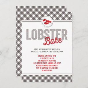Convite O partido anual do verão do assar da lagosta das