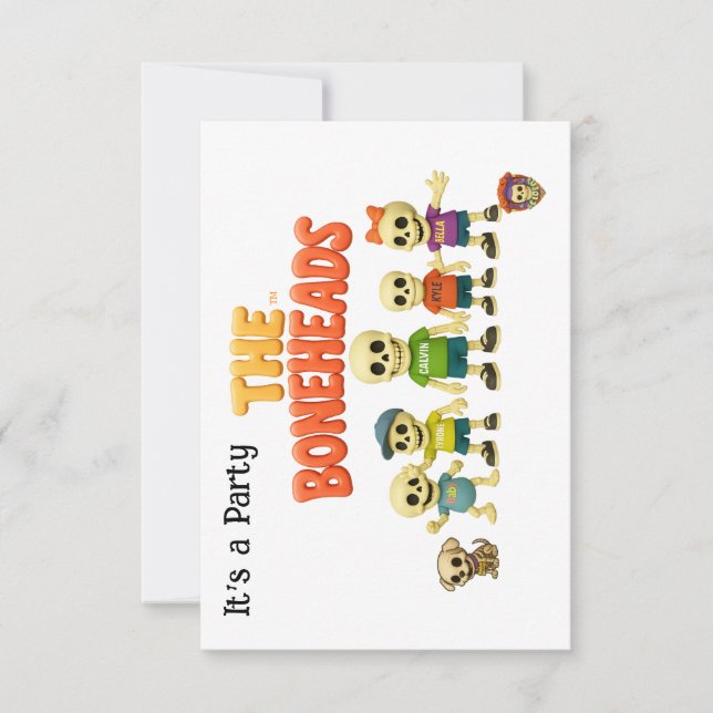 Convite O Partido Boneheads™ (Frente)