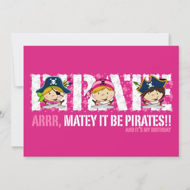 Convite O partido bonito dos piratas convida (Frente)