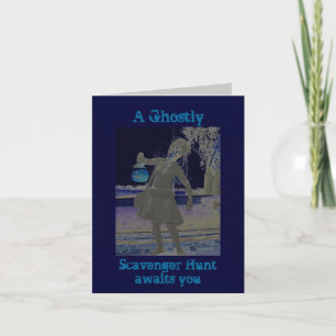 Convite O partido/caça ao tesouro do Dia das Bruxas