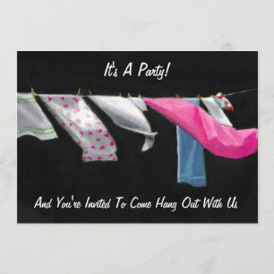 Convite O partido convida: Vindo pendure para fora