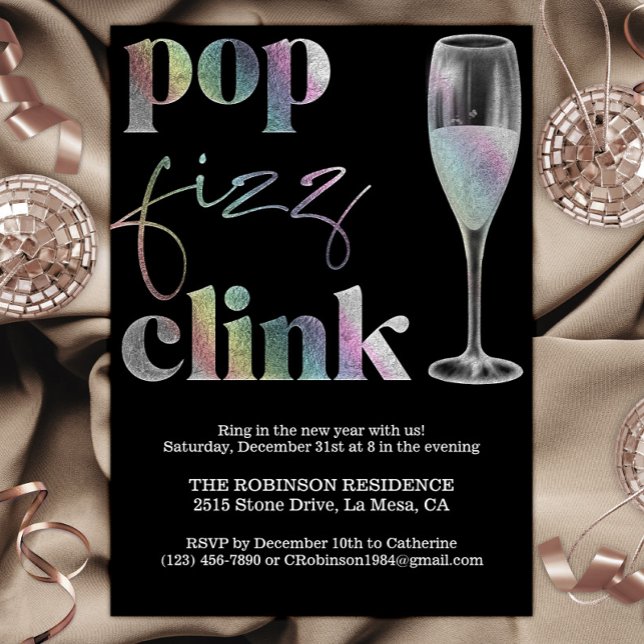 Convite O Partido da Véspera do Ano Novo Esmaga os Cheers  (Criador carregado)
