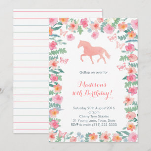 Convite O partido das lições do pônei da equitação co