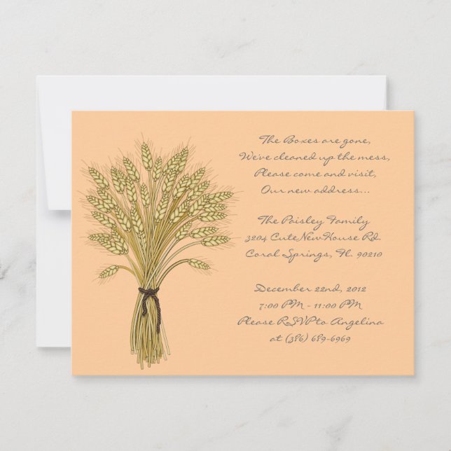 Convite O partido de aquecimento da casa doce BONITO (Frente)