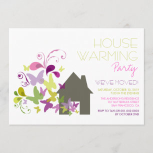 Convite O partido de aquecimento da casa lunática das