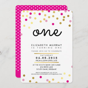 Convite O partido de primeiro aniversario À MODA CONVIDA a