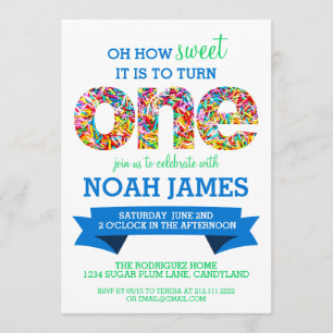 Convite O partido de primeiro aniversario do tema dos