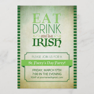Convite O partido do Dia de São Patrício convida